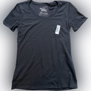 Nike Tee athletic cut basic solid black NWT brand tag blacked out small